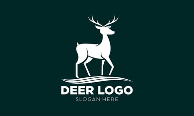 Deer simple illustration vector logo design
