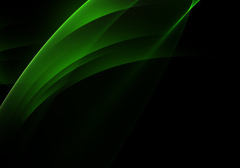 Abstract background waves. Black and lime green abstract background for wallpaper or business card