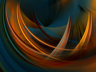 orange abstract fractal background 3d rendering illustration
