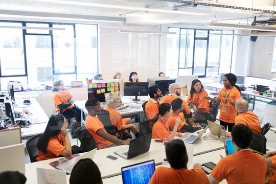 Hackers coding for charity at hackathon