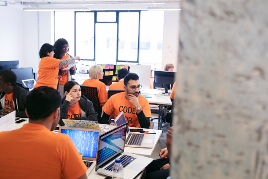 Hackers coding for charity at hackathon