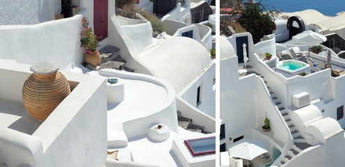 The Unique Terraced Buildings of Santorini, Greece