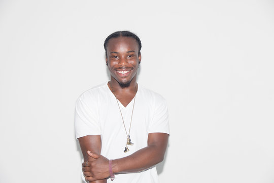 Portrait smiling, confident teenage boy