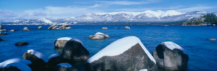 Lake Tahoe in winter, California
