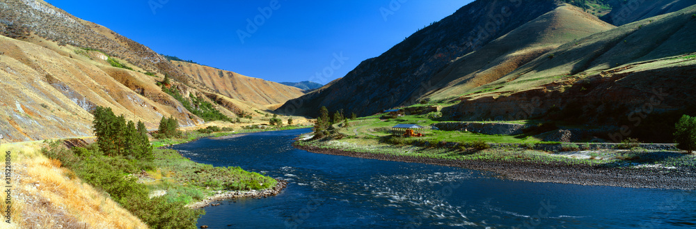 Wall mural clearwater river; lewis and clark 1805 expedition route, idaho