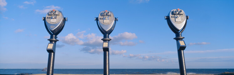 Coin-operated viewing binoculars for tourists, Cape May, New Jersey