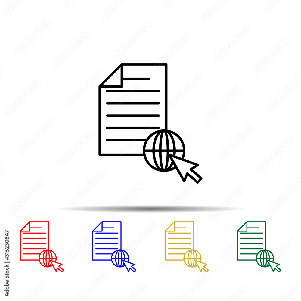Poster internet publishing multi color style icon. simple thin line, outline vector of web icons for ui and