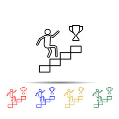 goal seeking behavior multi color style icon. Simple thin line, outline vector of web icons for ui and ux, website or mobile application