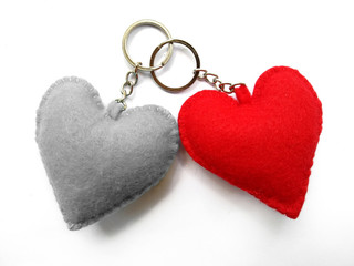 Heart background pattern or Heart keychain. Valentines day background. Heart for valentines day decorations.