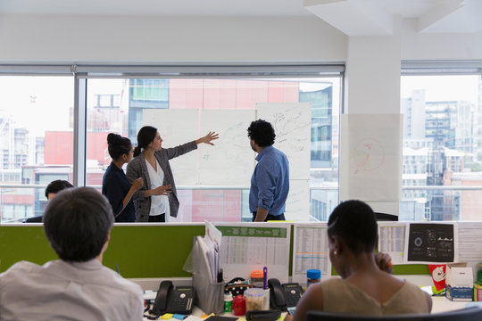 Business people brainstorming in office