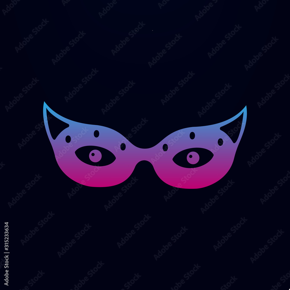 Poster Carnival mask nolan icon. Simple thin line, outline vector of web icons for ui and ux, website or mobile application