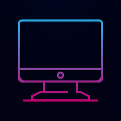 Computer monitor thin line nolan icon. Simple thin line, outline vector of web icons for ui and ux, website or mobile application