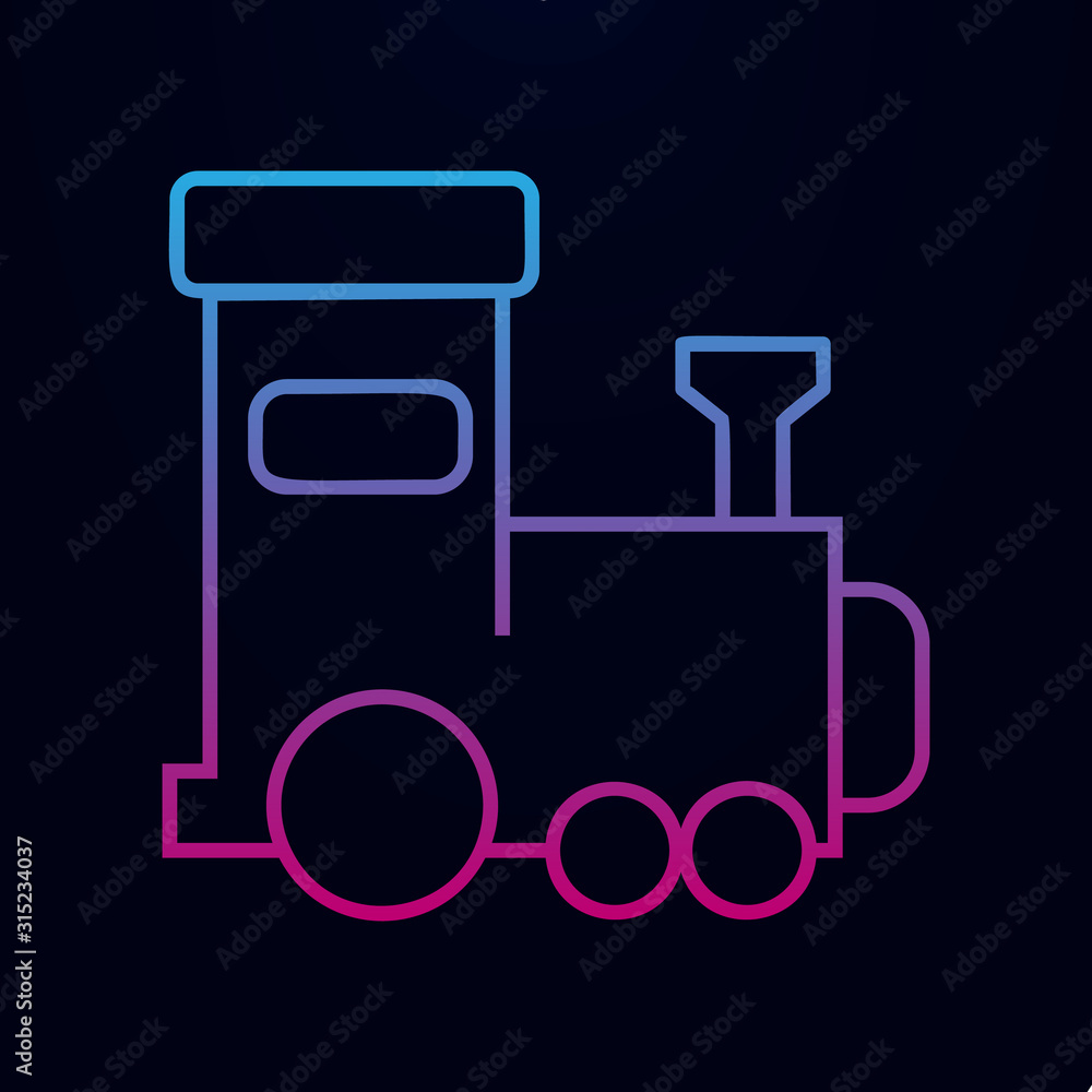 Poster children train nolan icon. simple thin line, outline vector of web icons for ui and ux, website or m