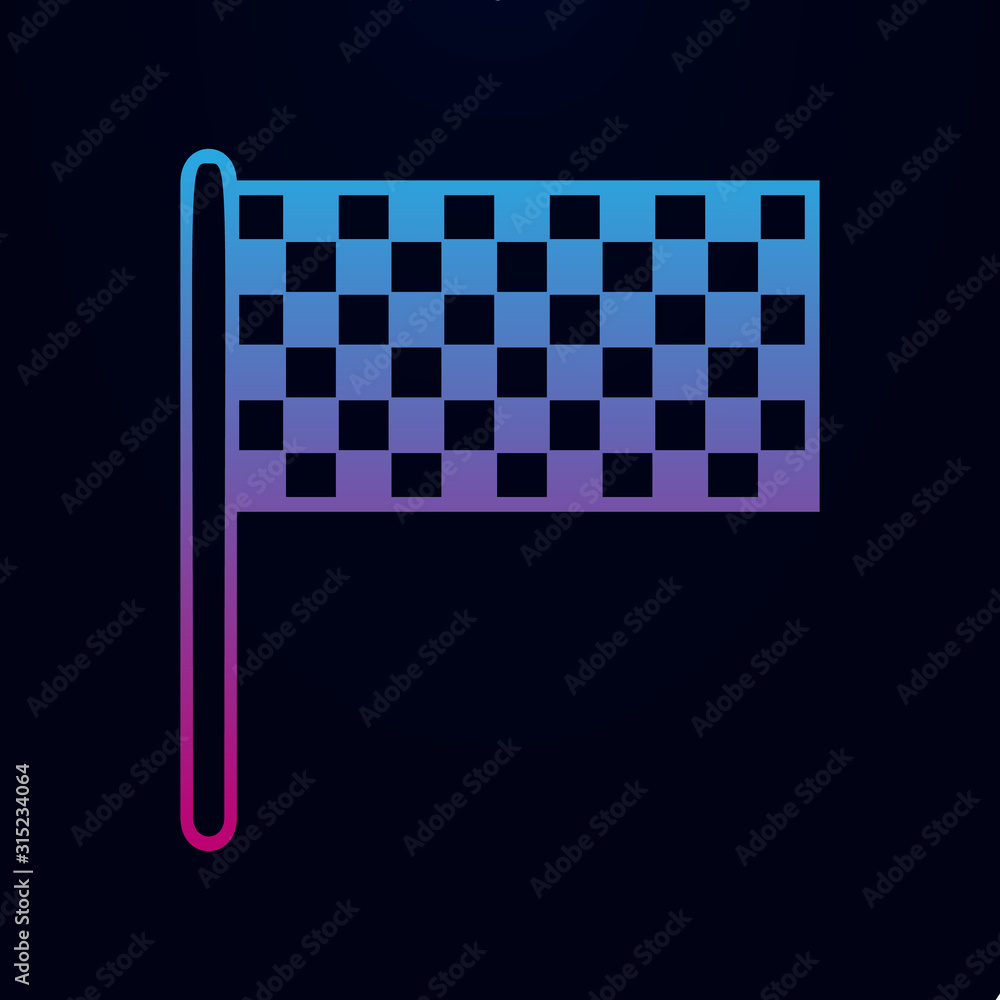 Poster finish flag nolan icon. simple thin line, outline vector of web icons for ui and ux, website or mobi