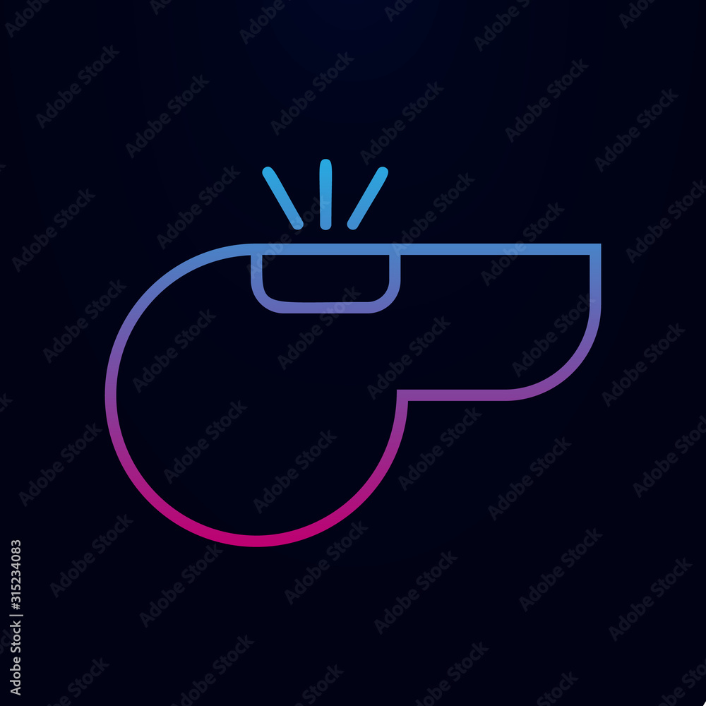 Poster whistle line nolan icon. simple thin line, outline vector of web icons for ui and ux, website or mob