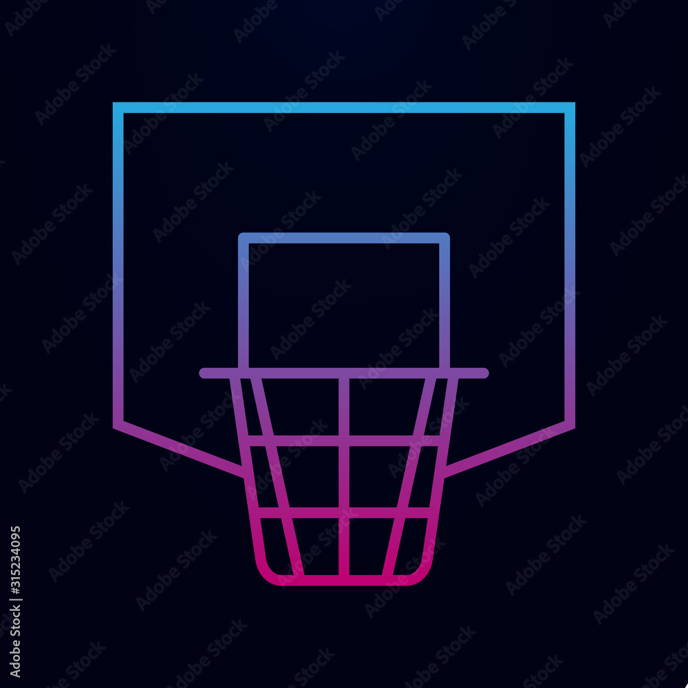 Poster basketball net line nolan icon. simple thin line, outline vector of web icons for ui and ux, website