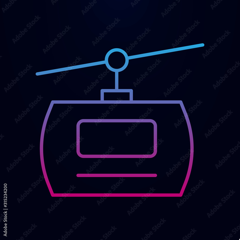 Poster cable line nolan icon. simple thin line, outline vector of web icons for ui and ux, website or mobil