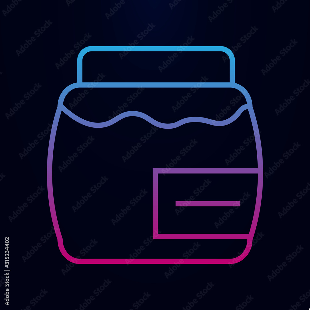 Poster jar with paper cover nolan icon. simple thin line, outline vector of web icons for ui and ux, websit