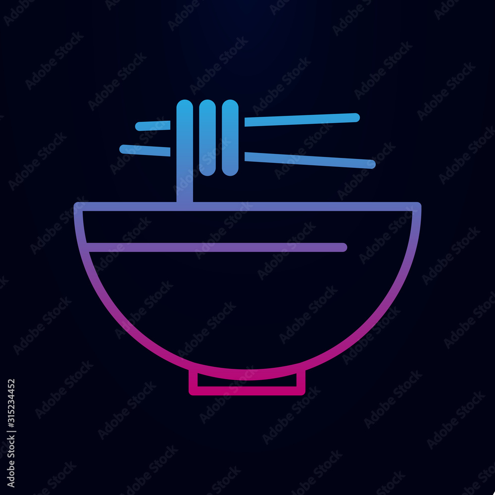 Poster noodle line nolan icon. simple thin line, outline vector of web icons for ui and ux, website or mobi