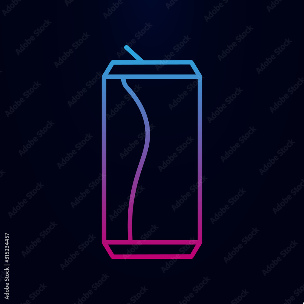 Poster aluminum can line nolan icon. simple thin line, outline vector of web icons for ui and ux, website o