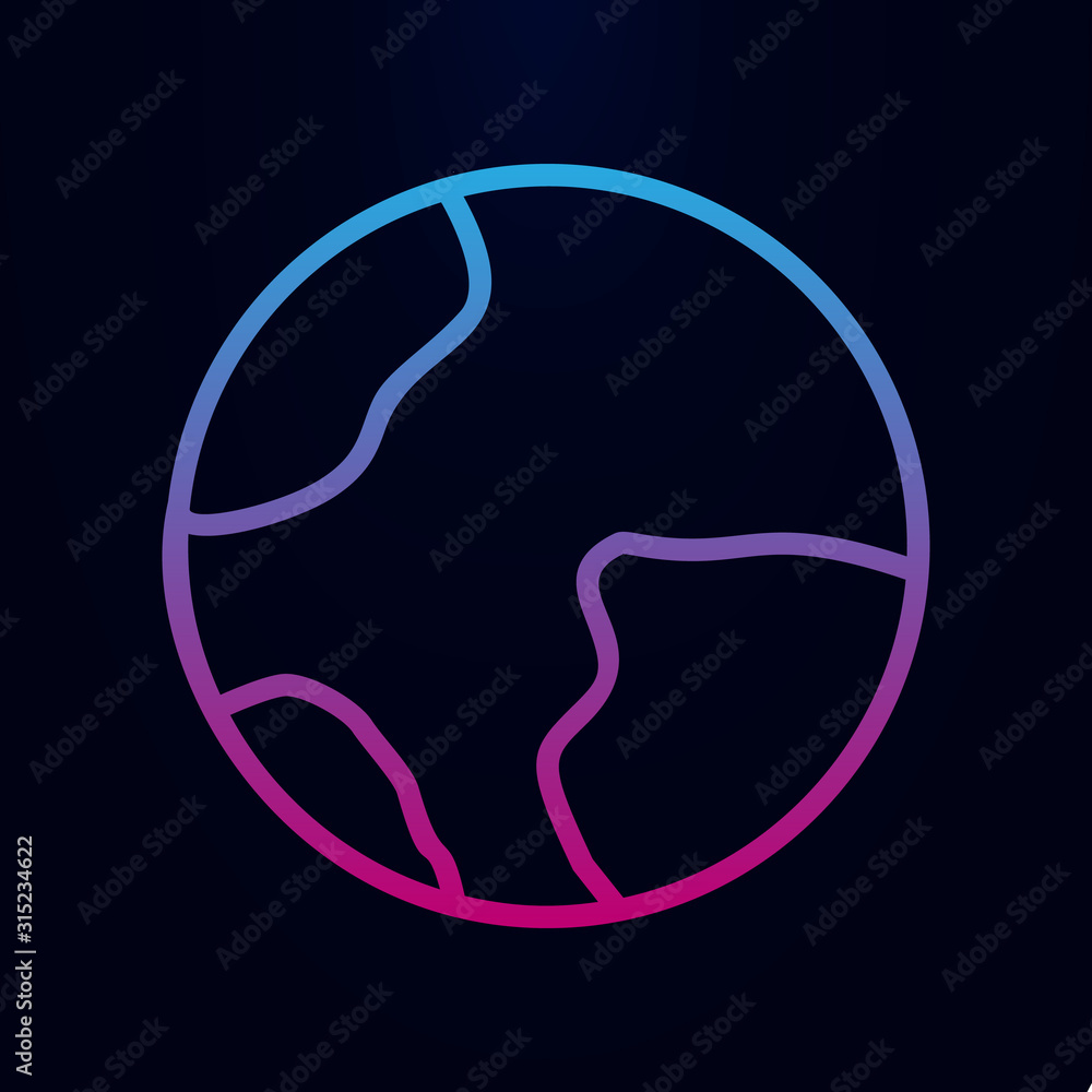 Poster earth line nolan icon. simple thin line, outline vector of web icons for ui and ux, website or mobil