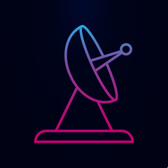 Satellite dish line nolan icon. Simple thin line, outline vector of web icons for ui and ux, website or mobile application