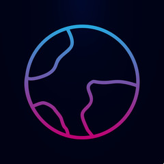 Earth line nolan icon. Simple thin line, outline vector of web icons for ui and ux, website or mobile application