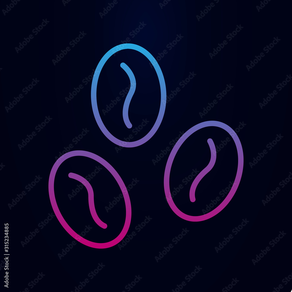 Poster coffee beannolan icon. simple thin line, outline vector of web icons for ui and ux, website or mobil