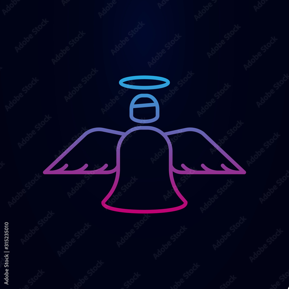 Poster angel line nolan icon. simple thin line, outline vector of web icons for ui and ux, website or mobil