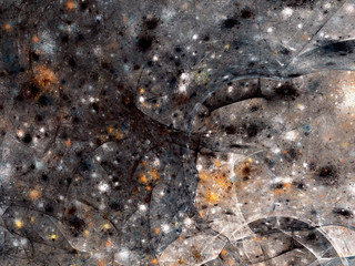 black and white abstract fractal background 3d rendering illustration