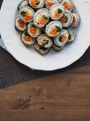 한국의 음식 야채김밥 