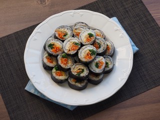 한국의 음식 야채김밥 