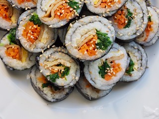 한국의 음식 야채김밥 
