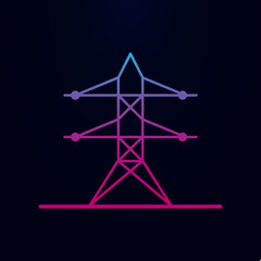 High-voltage tower nolan icon. Simple thin line, outline vector of web icons for ui and ux, website or mobile application