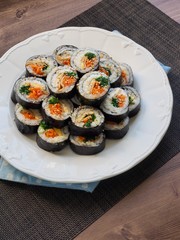 한국의 음식 야채김밥 