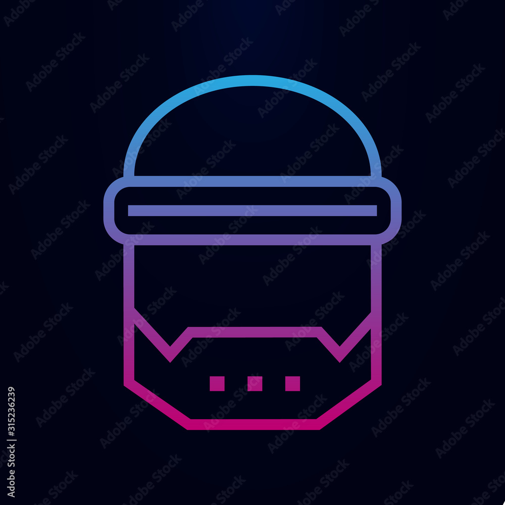 Poster space mask nolan icon. simple thin line, outline vector of web icons for ui and ux, website or mobil