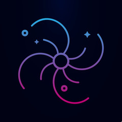 Galaxy nolan icon. Simple thin line, outline vector of web icons for ui and ux, website or mobile application