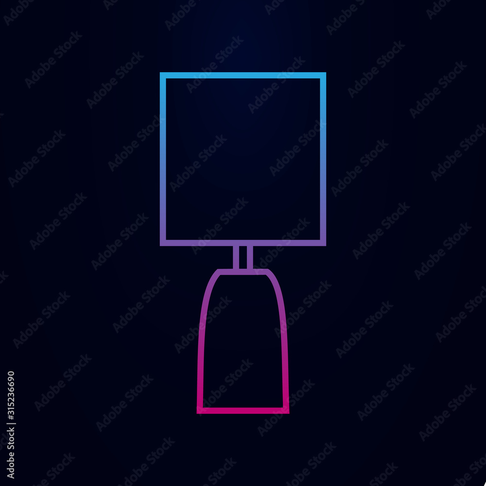 Poster night lamp nolan icon. simple thin line, outline vector of web icons for ui and ux, website or mobil