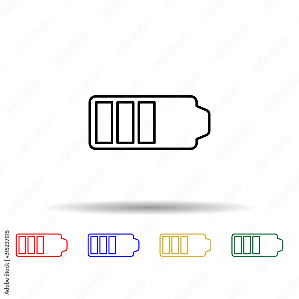 Poster battery mark multi color style icon. simple thin line, outline vector of web icons for ui and ux, we