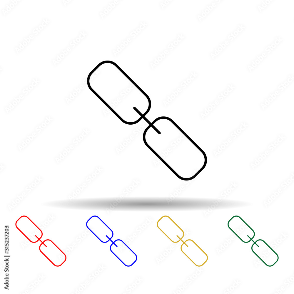 Poster chain multi color style icon. simple thin line, outline vector of web icons for ui and ux, website o
