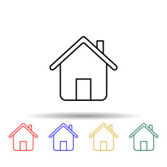 house multi color style icon. Simple thin line, outline vector of web icons for ui and ux, website or mobile application