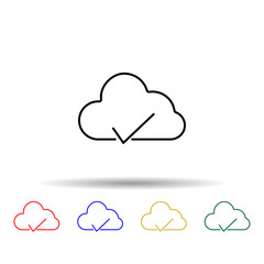 proven cloud multi color style icon. Simple thin line, outline vector of web icons for ui and ux, website or mobile application