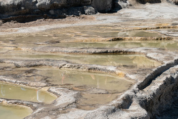 Detail of the natural site of Hierve el agua in Oaxaca Mexico