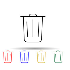bucket multi color style icon. Simple thin line, outline vector of web icons for ui and ux, website or mobile application