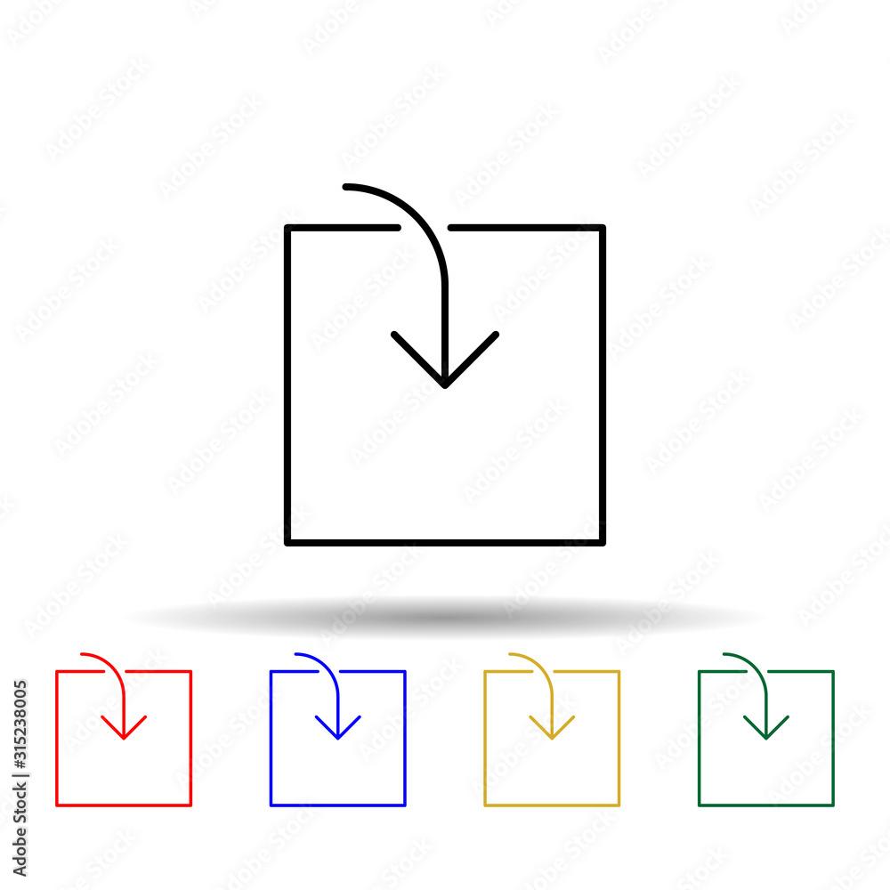 Poster box loading symbol multi color style icon. simple thin line, outline vector of web icons for ui and 