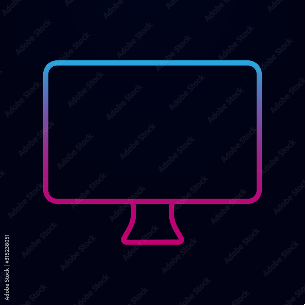 Poster monitor nolan icon. simple thin line, outline vector of web icons for ui and ux, website or mobile a