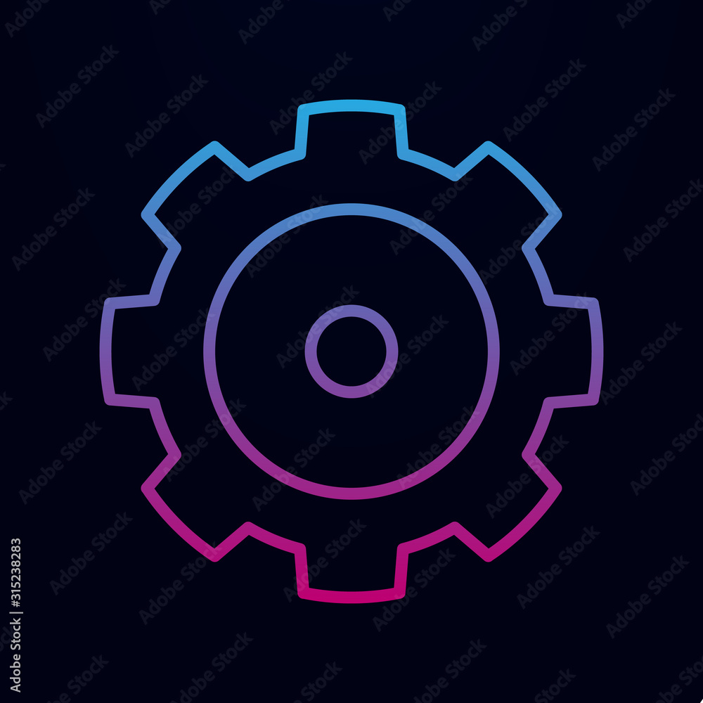 Poster gear nolan icon. simple thin line, outline vector of web icons for ui and ux, website or mobile appl