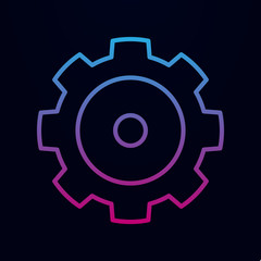 Gear nolan icon. Simple thin line, outline vector of web icons for ui and ux, website or mobile application