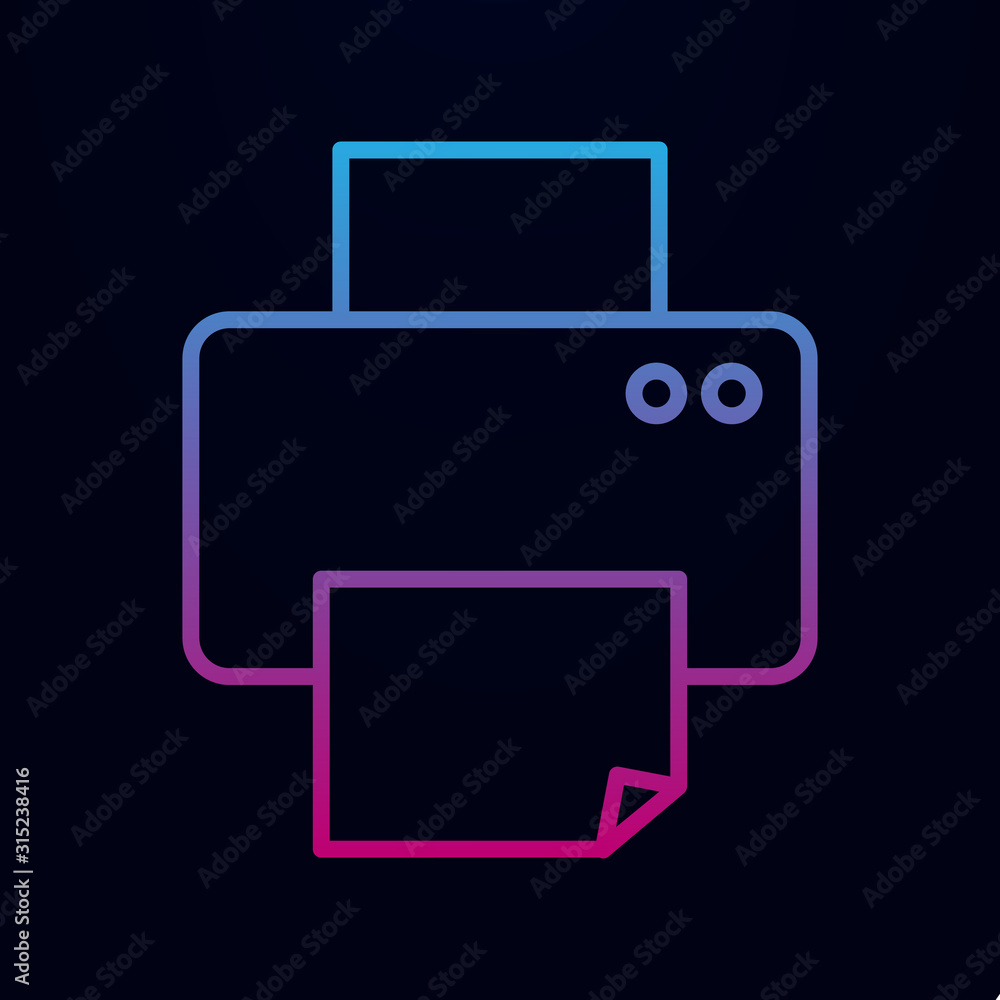 Poster printer nolan icon. simple thin line, outline vector of web icons for ui and ux, website or mobile a