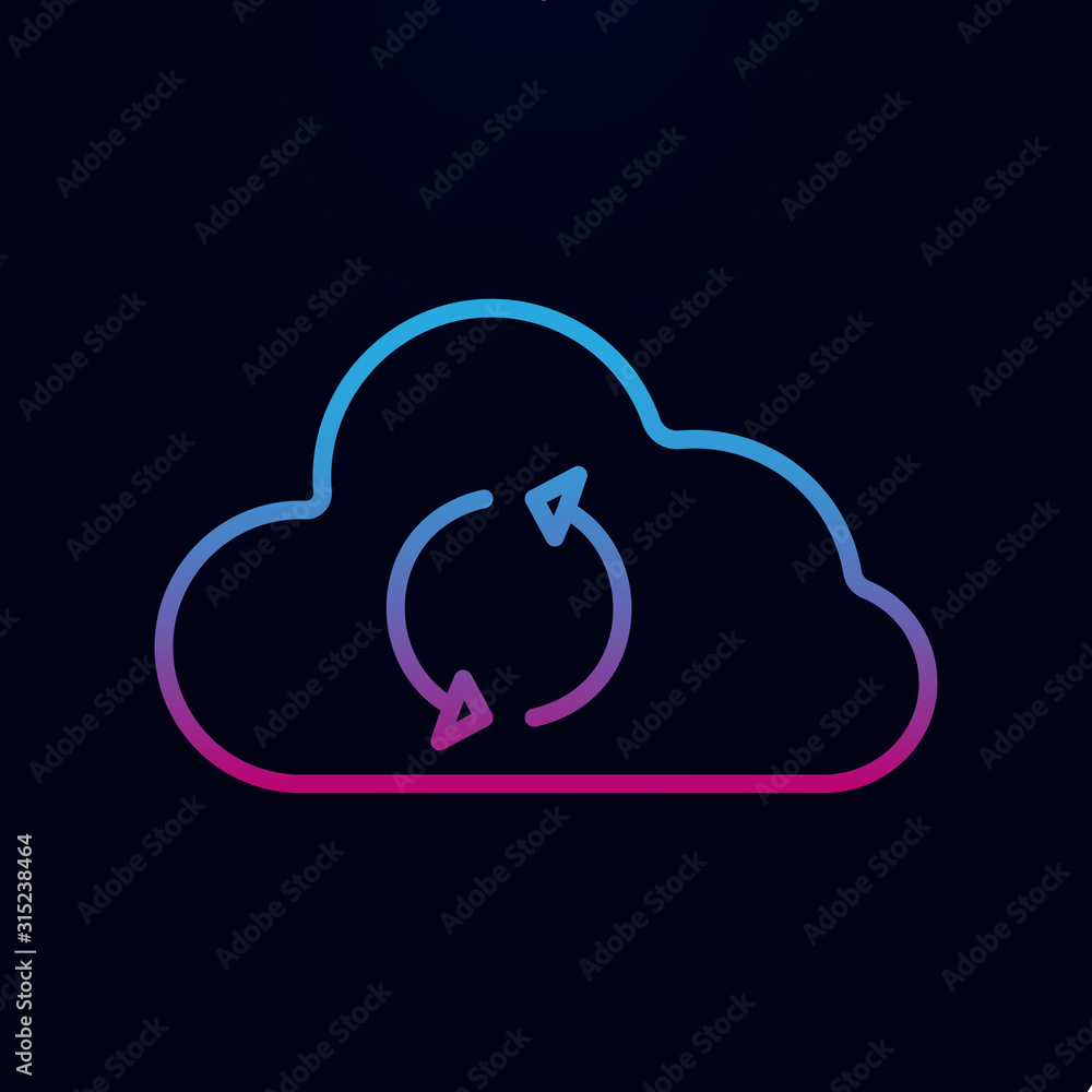 Poster cloud exchange nolan icon. simple thin line, outline vector of web icons for ui and ux, website or m